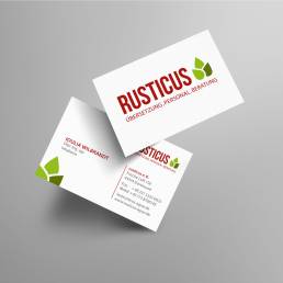 Branding Rusticus Visitenkarte