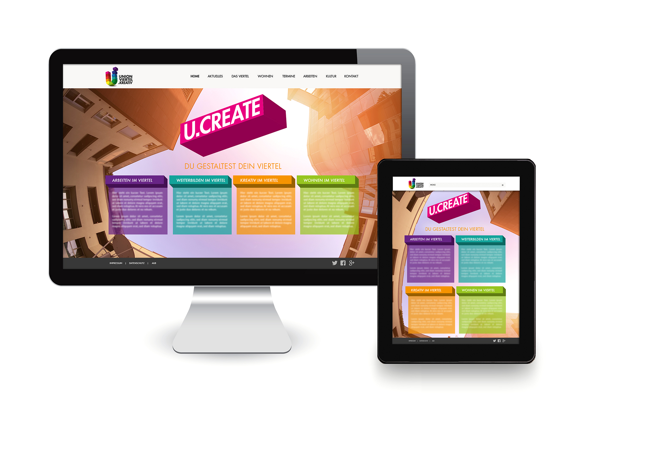 Unionviertel Kampagne Webdesign